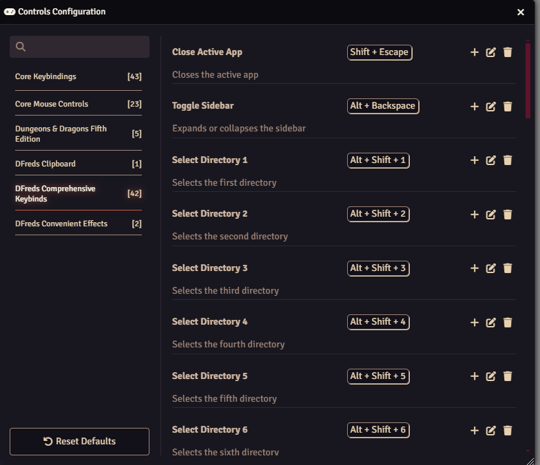 Keybindings